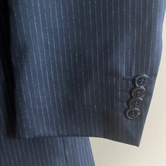 Z Zegna Wool & Silk Men's Black Pinstripe Blazer Sport Jacket sz 52L Like New! - Picture 4 of 13